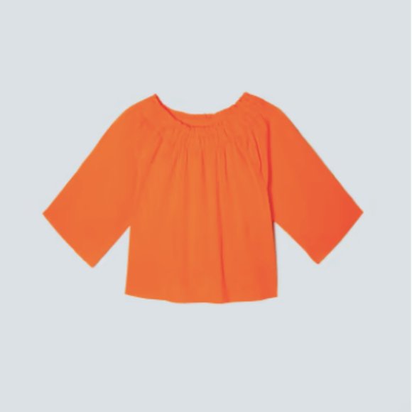 Everlane - The Seersucker Gathered Tee - Picture 4 of 4